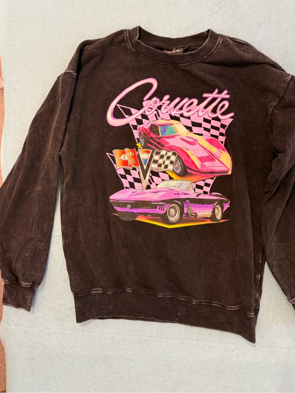 Corvette Black Crewneck Sweatshirt